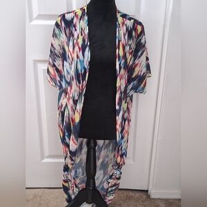 Torrid Multi Colored Duster/Swim Suit Cover Up